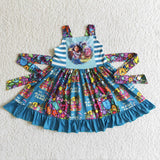 blue twist dress