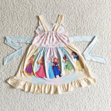 cute  princess cartoon print dress