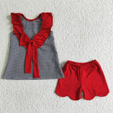2.99 A15-5 embroidery cartoon print Summer  girl outfits