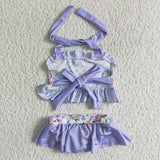 purple cartoon swimwear
