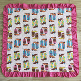 USA pink  boots blanket