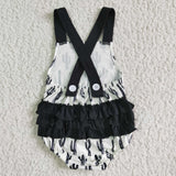 Black cactus baby girl ropmer