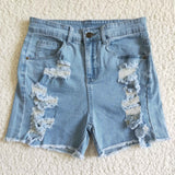 SS0026 summer adult blue  jeans shorts