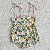 floral girl romper