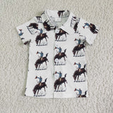 white cowboy T-shirt