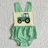 5.5 green and yellow car romper