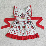 summer red cartoon girl dress