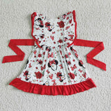 summer red cartoon girl dress
