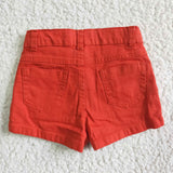 pre-sale summer pink jeans shorts---orange