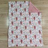 Pink cow blanket