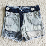 blue cow shorts jeans