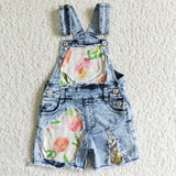 peach Rag printed suspenders