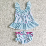 Blue swimsuit girl clothing