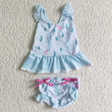 Blue swimsuit girl clothing