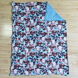 blue cow blanket