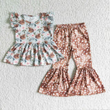 Brown polka-dot fawn girl clothing