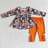 fall cartoon orange girl clothing