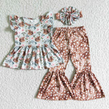 Brown polka-dot fawn girl clothing