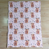 pink cow blanket