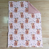 pink cow blanket