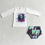 5.5 Halloween white baby outfits