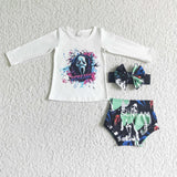 5.5 Halloween white baby outfits