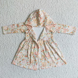 Halloween girl pumpkin button coat