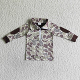 USA Brown camouflage pullover