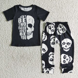 Halloween skull black boy outfits