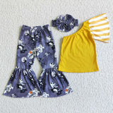 Halloween orange stripe  girls outfits