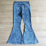 Adult blue Bell-bottom jeans