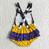 Halloween black ghost bubble romper