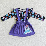 ghost purple Strap skirt suit