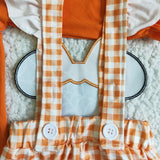 orange Cartoon suspenders girls outfits