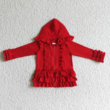 Fall cotton red jacket