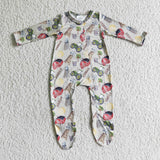 red house zip baby romper