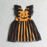 5.5 Halloween black and orange tulle dress