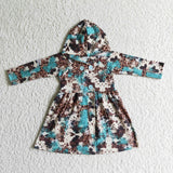 5.5 green and leopard hoodie girls coat