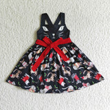 5.5 black cat milk silk dress