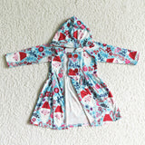 5.5 Christmas blue hoodie girls coat