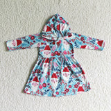 5.5 Christmas blue hoodie girls coat