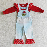 Christmas  cartoon blue and red girls clothing