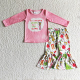 Christmas pink girls cartoon clothing