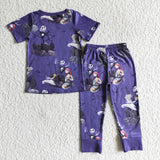 Halloween purple milk silk boys clothing