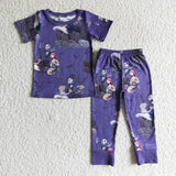 Halloween purple milk silk boys clothing