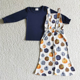 Halloween pumpkin suspenders for girls