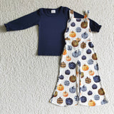 Halloween pumpkin suspenders for girls
