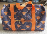 High quality COW print women's duffel bag