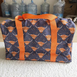 High quality COW print women's duffel bag