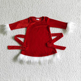 Christmas red velvet girl dresses